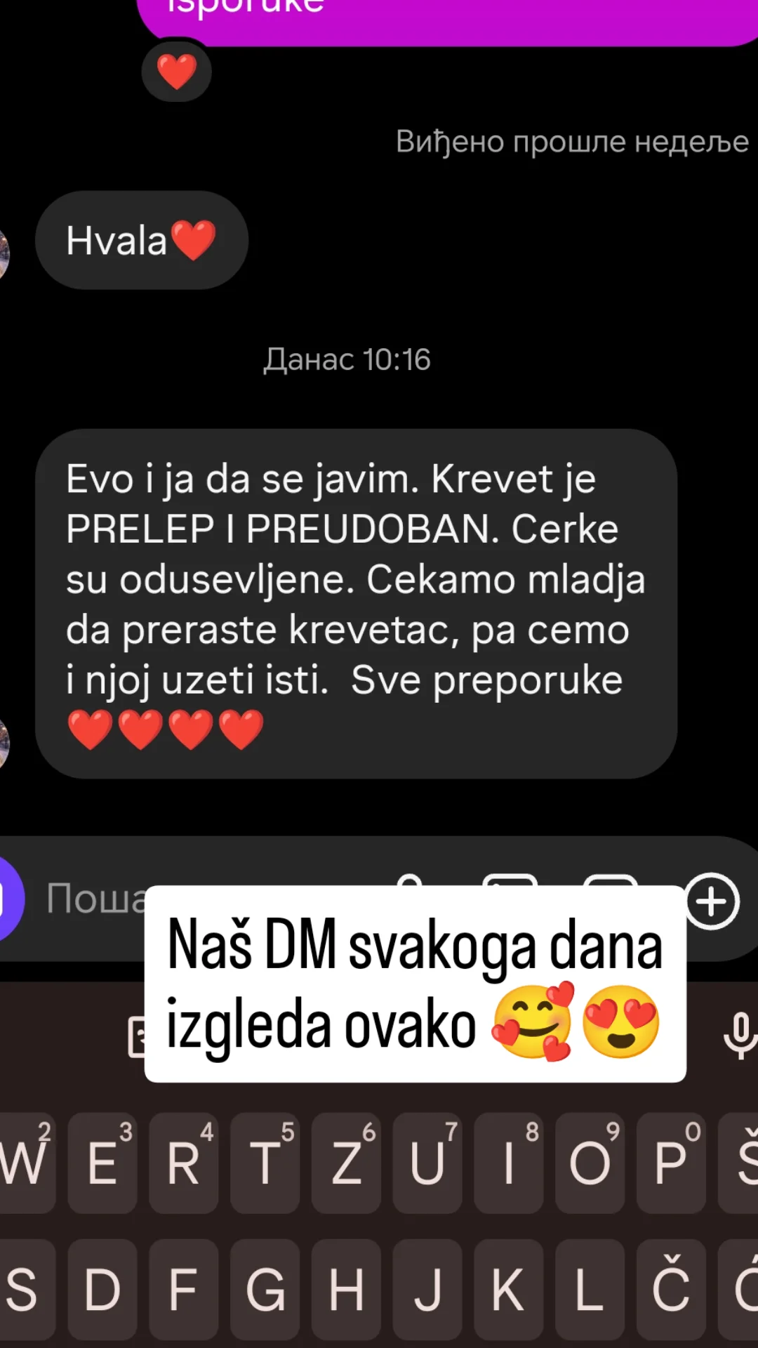 Poruka zadovoljnog kupca