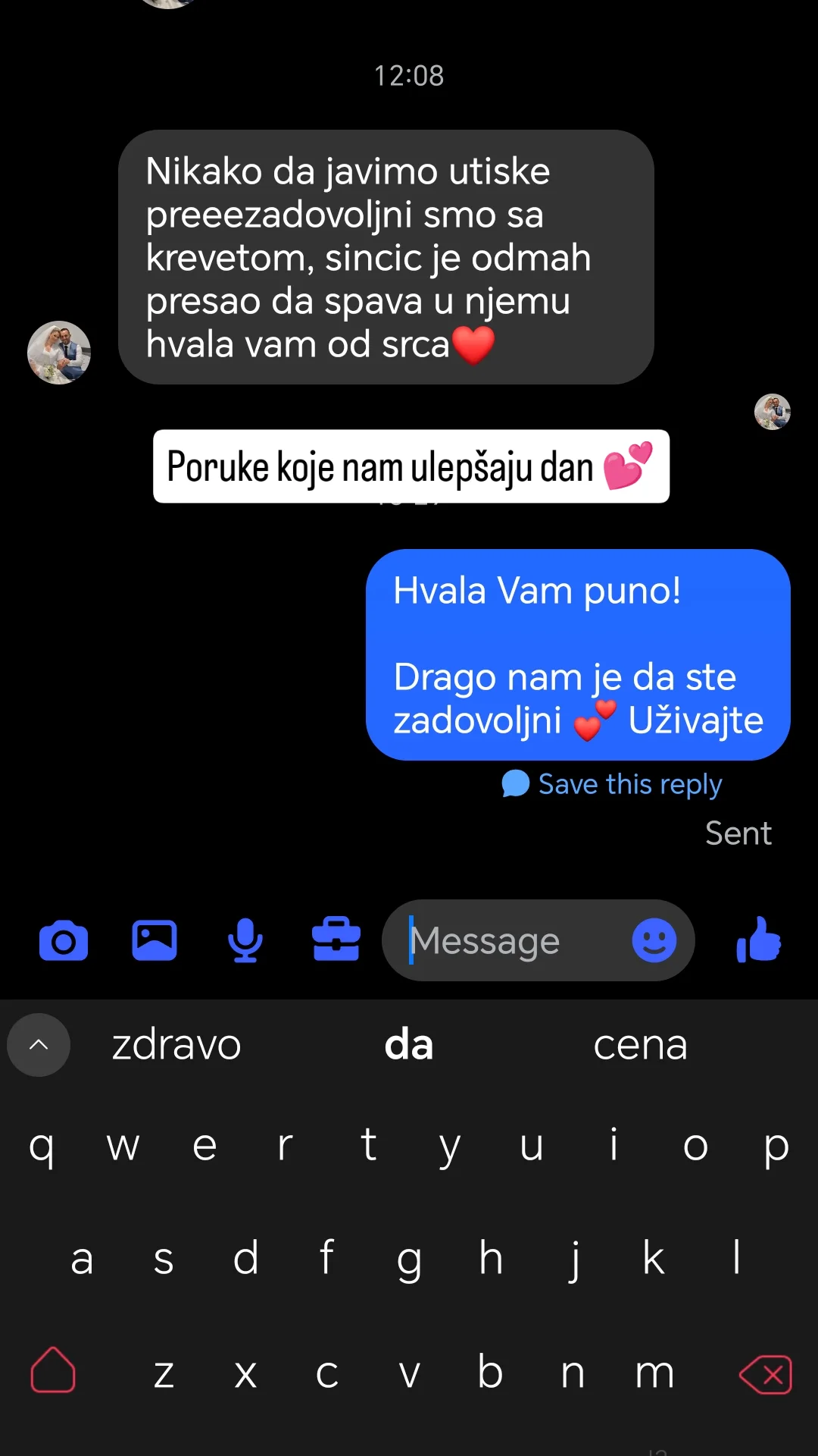 Poruka zadovoljnog kupca