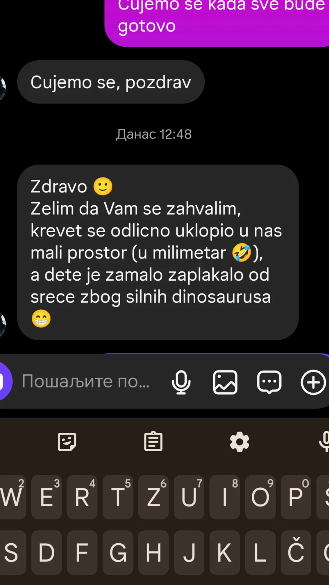 Poruka zadovoljnog kupca