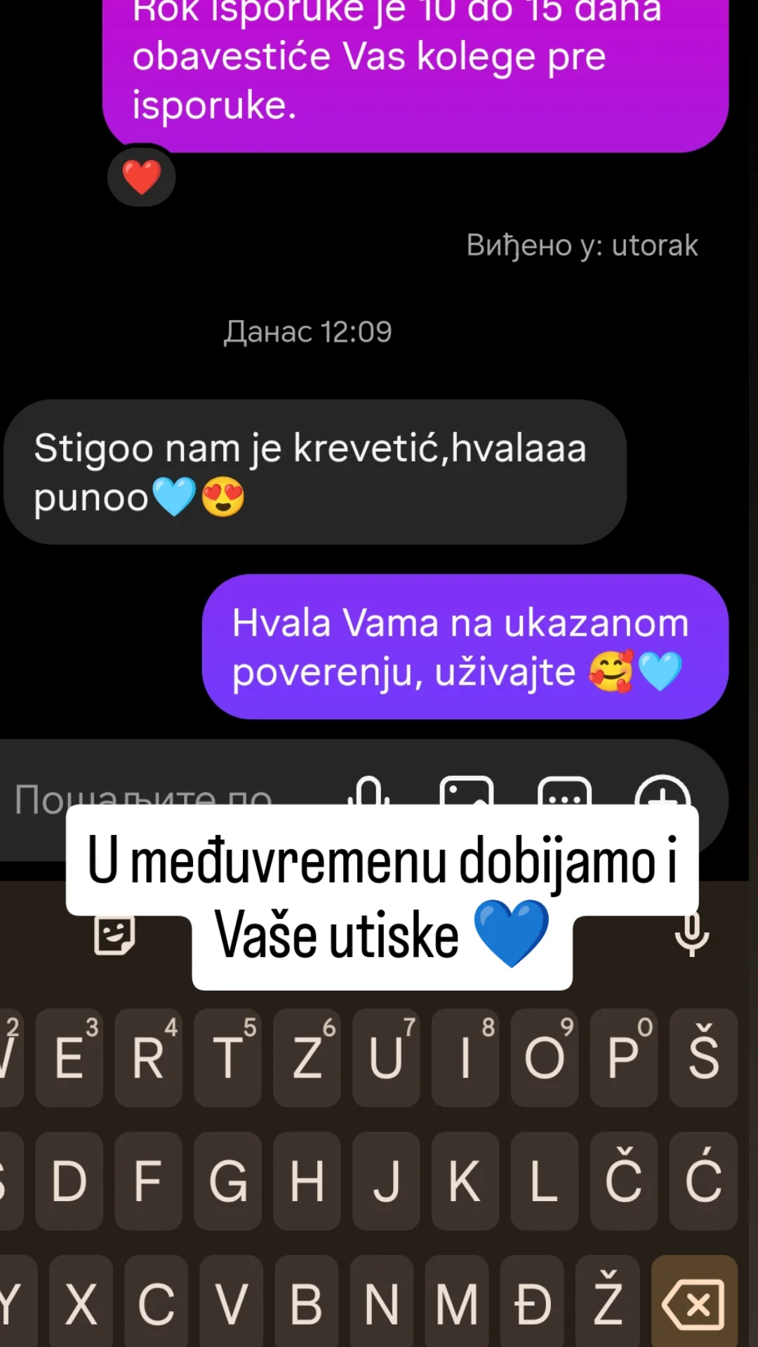 Poruka zadovoljnog kupca
